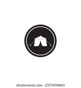 tent icon vector template illustration logo design