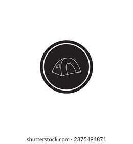 tent icon vector template illustration logo design