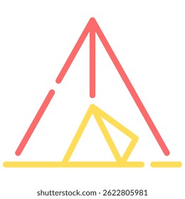Zeltsymbol für Web, App, Infografik usw.
