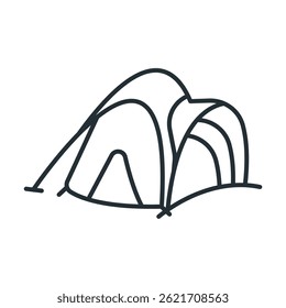 tent icons isolated on White Background. Flat style design