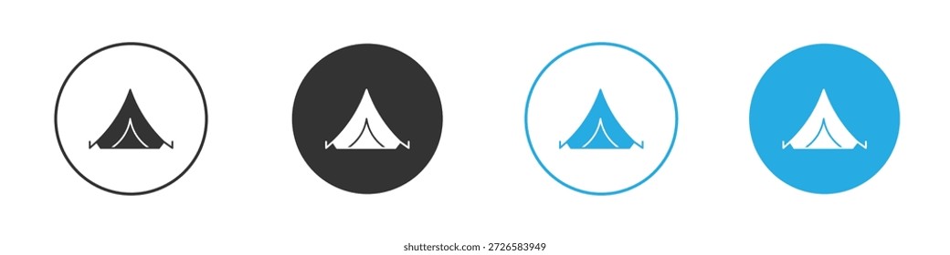 Ícones de tenda, para conceito móvel e web design. ilustração vetorial. EPS10