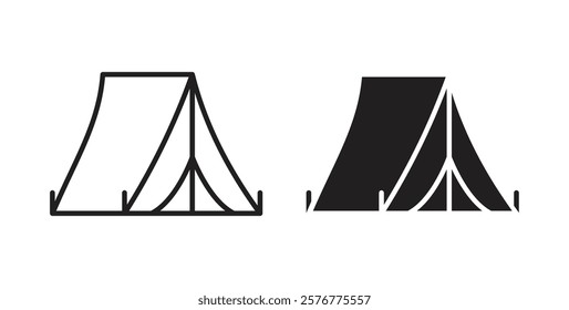 Tent icons pack for ui designs
