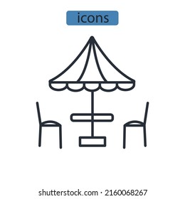 Tent icons  symbol vector elements for infographic web