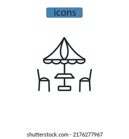 Tent icons  symbol vector elements for infographic web