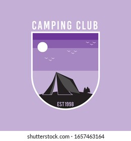Tent Illustration Emblem Logo Template for adventure business or company