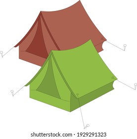 tent illustration set vector art