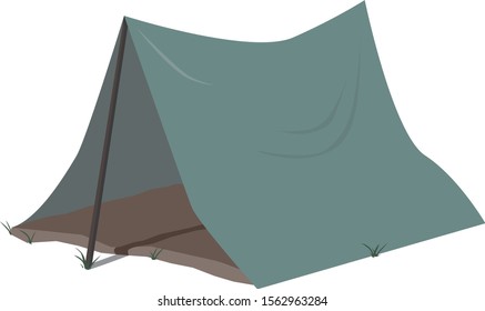 Zelt, Illustration, Vektorgrafik auf weißem Hintergrund.