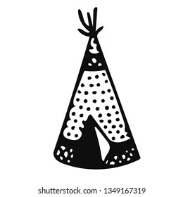 tent of indians in vector