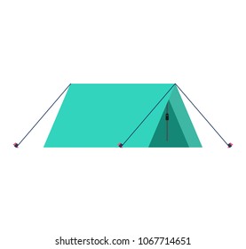 Tent isolated. Camp booth on white background. Vector illustration