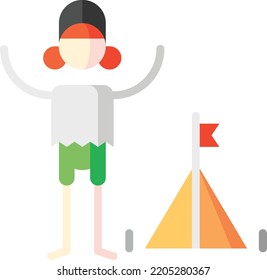 tent isolated design element stock illustration. Vector on a white background