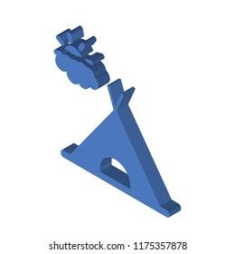 Tent isometric left top view 3D icon