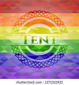 Tent lgbt colors emblem 