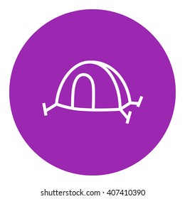 Tent line icon.