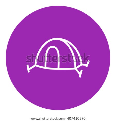 Tent line icon.