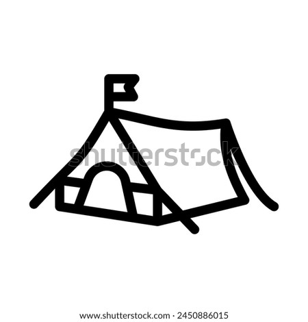 tent line icon illustration vector graphic. Simple element illustration vector graphic, suitable for app, websites, and presentations isolated on white background