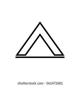 Tent line icon, outline vector logo illustration, linear pictogram isolated on white