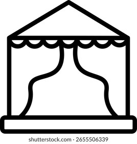 Diseño de Vector de icono de línea de tienda