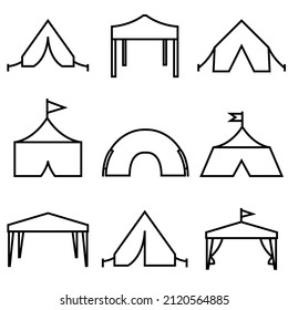 Zehnzeilensymbol, Vektorgrafik-Logo einzeln auf weißem Hintergrund