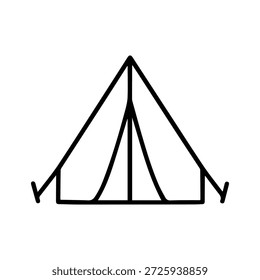 tent line logo vector icon on a white background
Vector line logo icon
