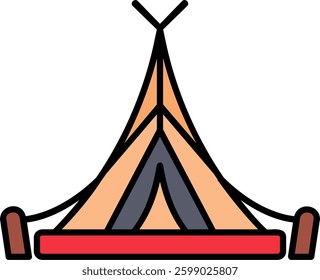 Tent Line vector Icon Design
