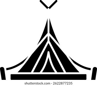 Design de ícone de vetor Tent Line