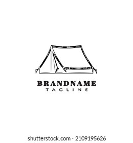 tent logo cartoon icon design template black modern isolated vector