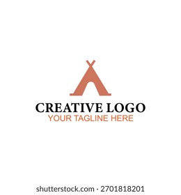 Tent logo design, vector logo, illustration logo design
