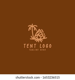 Design-Vektorillustration für Zelt-Logos