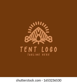 tent logo design vector template
