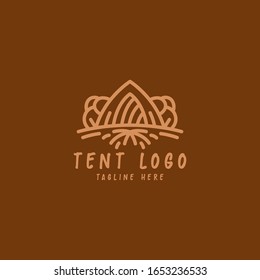 tent logo design vector template
