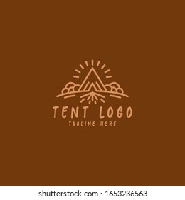 tent logo design vector template