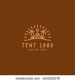 tent logo design vector template