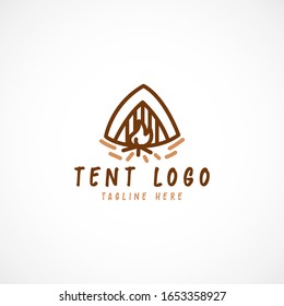 tent logo design vector template illustrator with white background