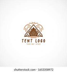 tent logo design vector template illustrator with white background