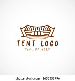 tent logo design vector template illustrator with white background