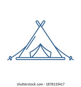 Tent logo design vector template, Outdoor logo design concept, Icon symbol
