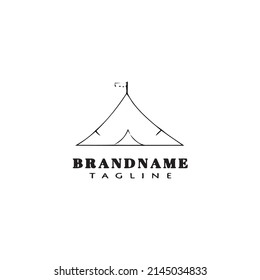 plantilla de diseño de icono de logotipo de tienda de campaña ilustración vectorial moderna
