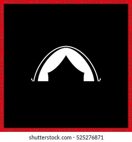 tent logo icon vector EPS 10, abstract sign flat design,  illustration modern isolated badge for website or app - stock info graphics