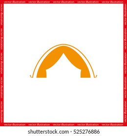 tent logo icon vector EPS 10, abstract sign flat design,  illustration modern isolated badge for website or app - stock info graphics