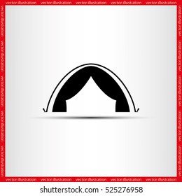 tent logo icon vector EPS 10, abstract sign flat design,  illustration modern isolated badge for website or app - stock info graphics