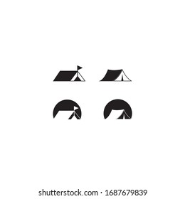 Tent logo template vector icon design