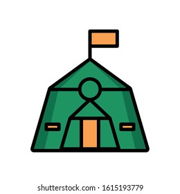 tent military force isolated icon vector illustration design