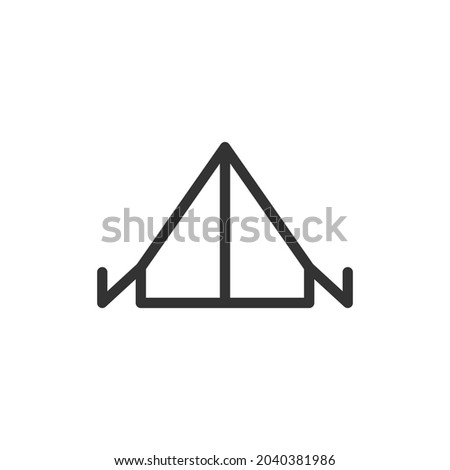 Tent minimal line icon. Web stroke symbol design. Tent sign isolated on a white background. Premium line icon.