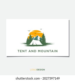 TENT AND MOUNTAIN LOGO DESIGN