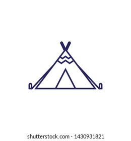 Tent in the nature vector icon