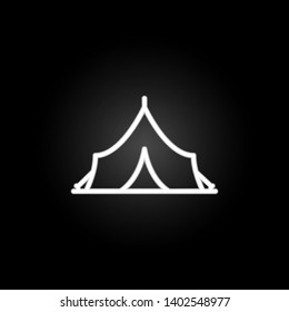 Tent neon icon. Elements of summer set. Simple icon for websites, web design, mobile app, info graphics