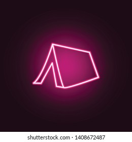 tent neon icon. Elements of web set. Simple icon for websites, web design, mobile app, info graphics