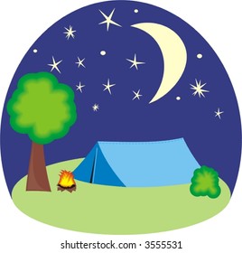Tent in the night