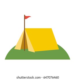 tent on grass icon image 