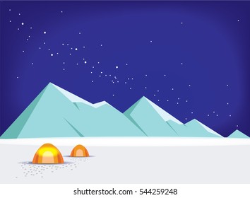 tent on the hill 